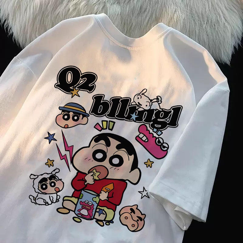Summer Clothing Images - T-shirt Casual Oversize Stampata 100% Cotone