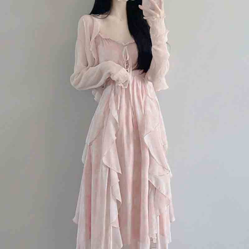Summer Clothing Set For Girls - Primavera autunno New Sweet Girls Strap