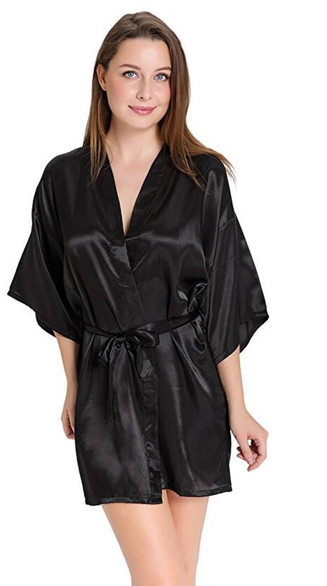Summer Nights Clothing - Accappatoio corto da notte in raso