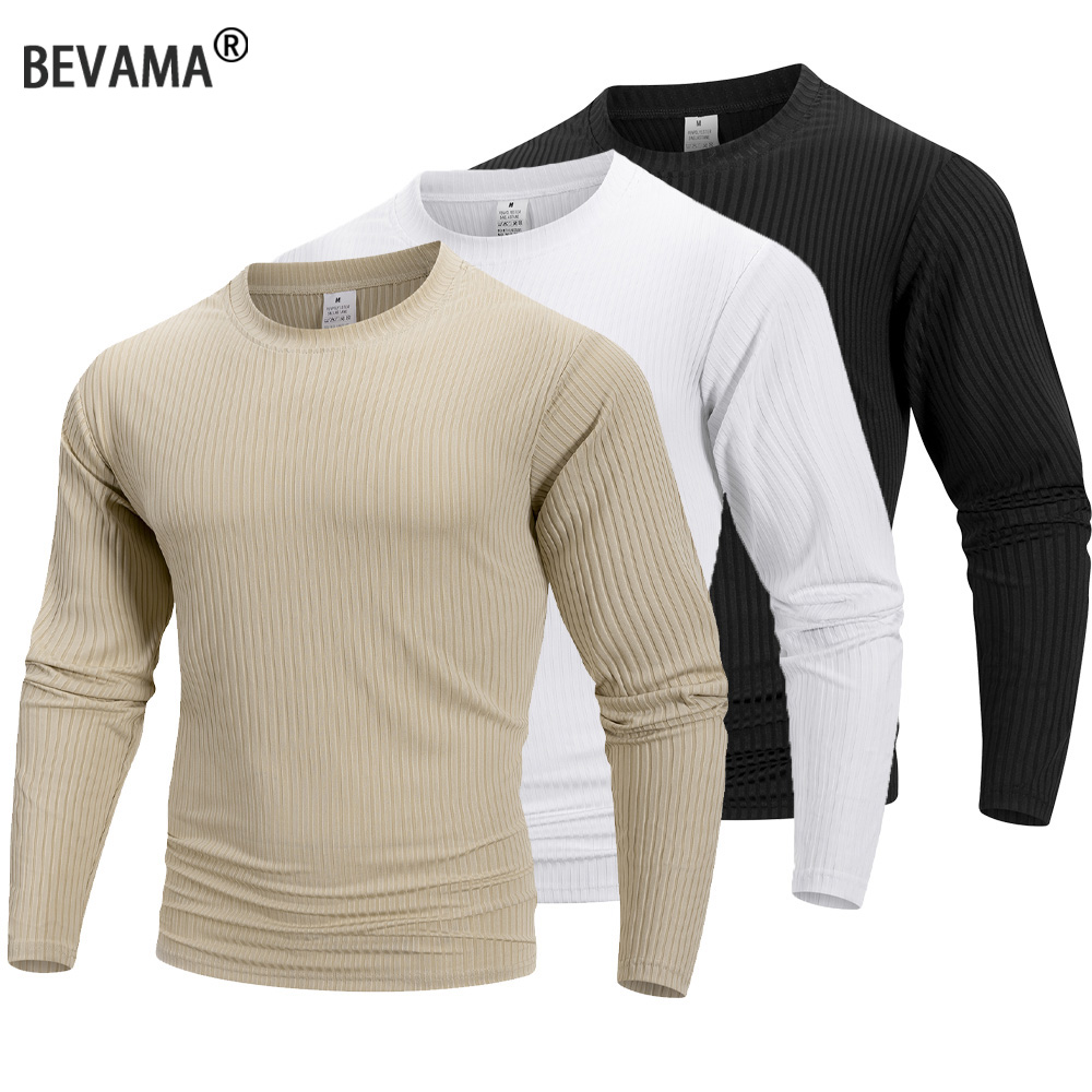 Summer Knit Clothing - Maglia a Maniche Lunghe da Uomo