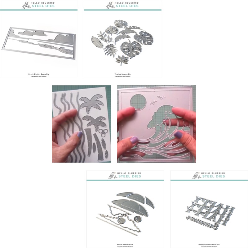 Summer Clothing Words - Fustelle per taglio e stencil per
