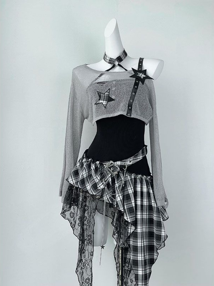 Summer Clothing Set For Girls - 2000s Y2K Spicy Girl Design Set