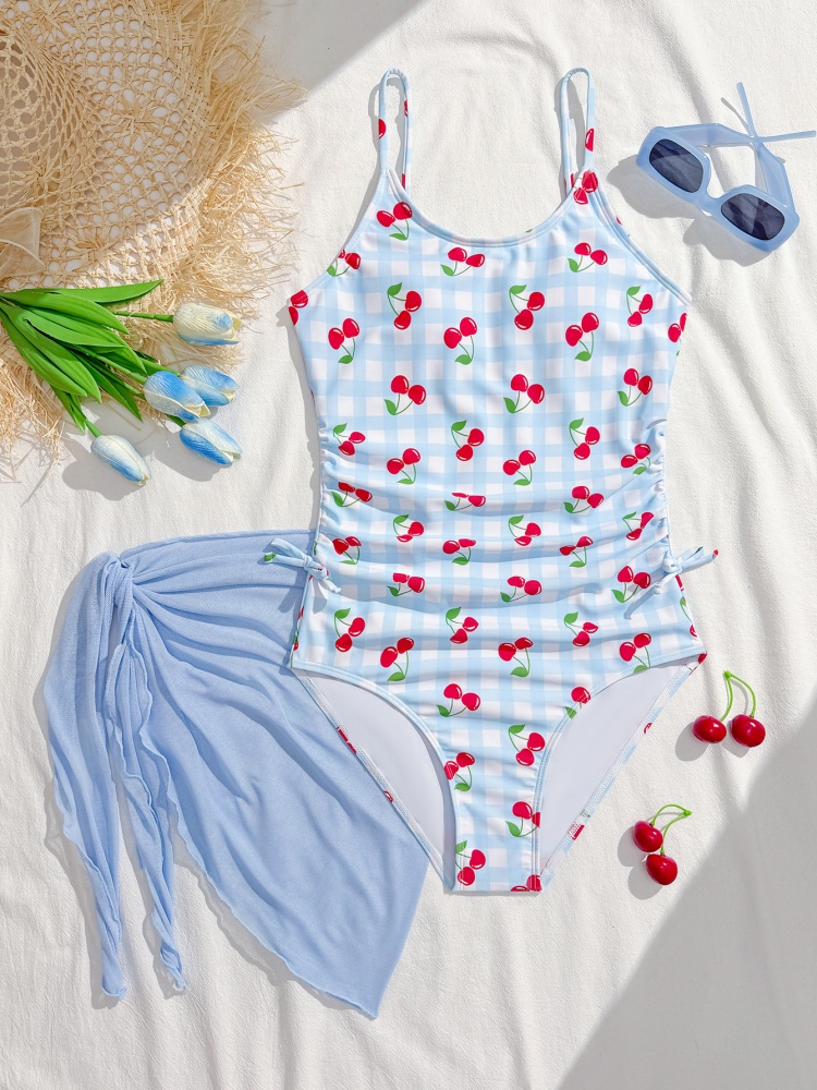 Swim Cover Up Mesh - Costume da bagno intero per bambine