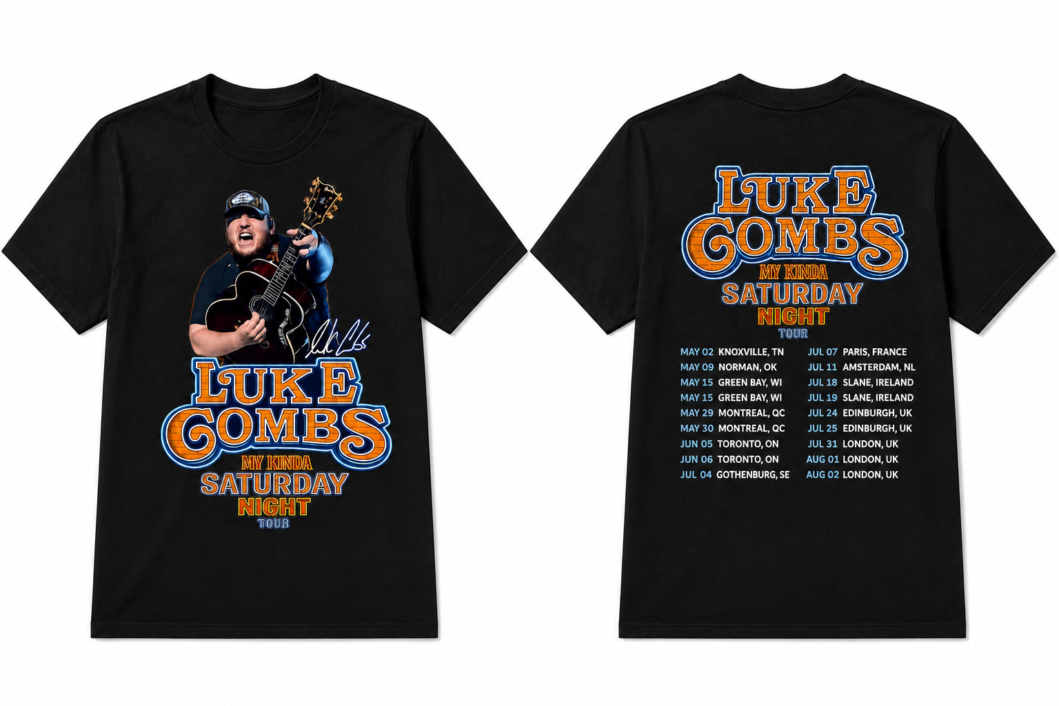 Maglietta nera Luke Combs My K - Summer Clothing Uk recensione e prezzo